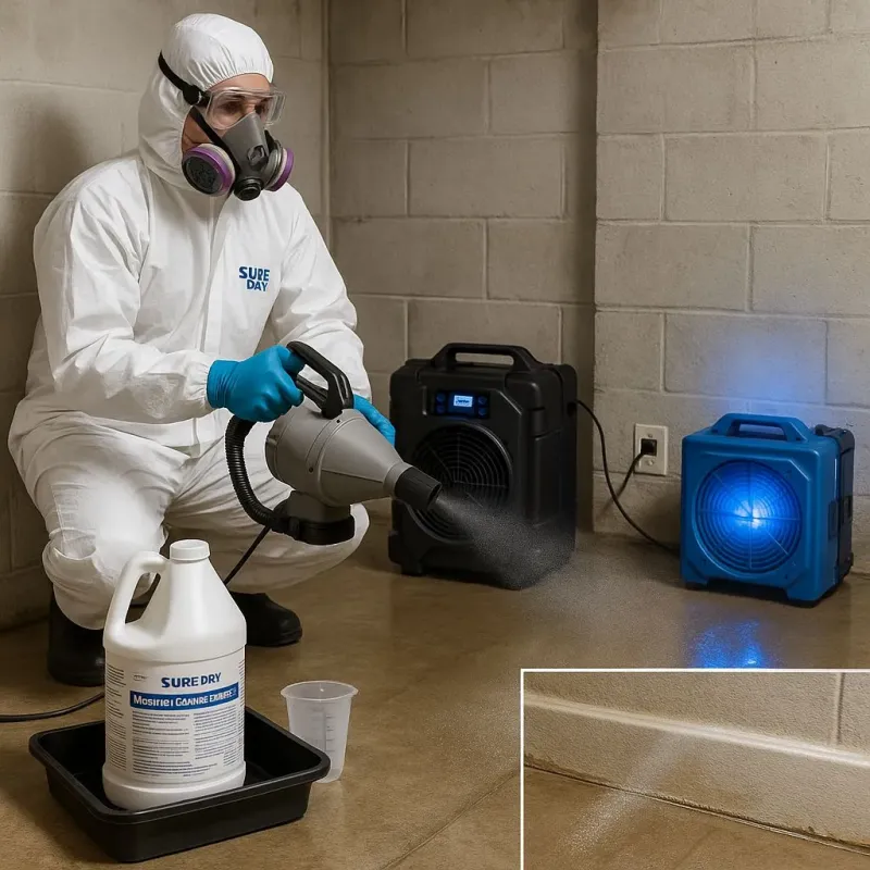 Sanitization and Odor Removal process in Oak Point, TX
